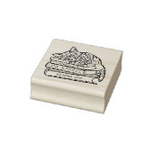 Schattigee Cat Bookplate Rubberstempel (Stempel)