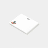 Schattigee Cat buitenaardse & UFO ruimteschip, Aan Post-it® Notes (Schuin)