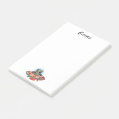 Schattigee Cat buitenaardse & UFO ruimteschip, Aan Post-it® Notes (Schuin)