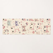 Schattigee Cat Cartoon Funny Pattern party Yogamat (Voorkant (horizontaal))