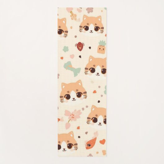 Schattigee Cat Cartoon Funny Pattern party Yogamat (Voorkant)