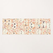 Schattigee Cat Cartoon Funny Pattern party Yogamat (Voorkant (horizontaal))