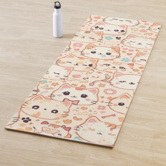 Schattigee Cat Cartoon Funny Pattern party Yogamat (In situ)