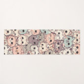 Schattigee Cat Cartoon Funny Pattern party Yogamat (Voorkant (horizontaal))