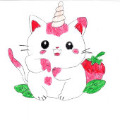 Schattigee Cat Cartoon Ice Cream Sweet Modern Verj Kaart