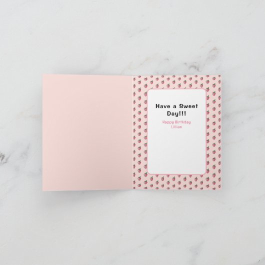 Schattigee Cat Cartoon Ice Cream Sweet Modern Verj Kaart (Binnen)