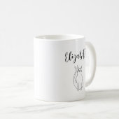 Schattigee Cat Cartoon Kat Tekening Gepersonalisee Koffiemok (Voorkant rechts)