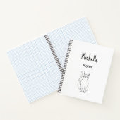 Schattigee Cat Cartoon tekening Notitieboek (Binnen)