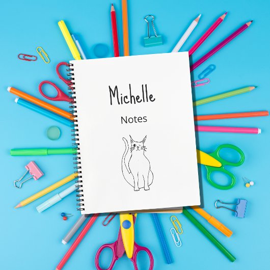 Schattigee Cat Cartoon tekening Notitieboek