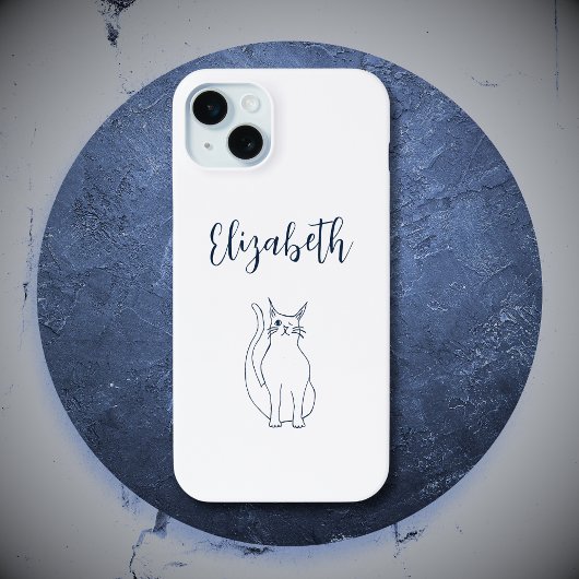 Schattigee Cat Cartoon Winking Kat Eenvoudig Case-Mate iPhone Case