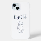 Schattigee Cat Cartoon Winking Kat Eenvoudig Case-Mate iPhone Case (Achterkant)
