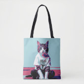 Schattigee Cat Chillin' Tote Bag (Voorkant)