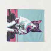 Schattigee Cat Chillin' Wandkleed (Voorkant (horizontaal))