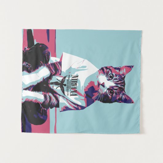 Schattigee Cat Chillin' Wandkleed (Voorkant (horizontaal))