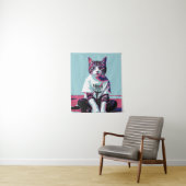 Schattigee Cat Chillin' Wandkleed (In situ)