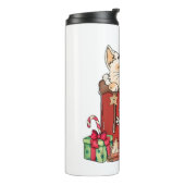 Schattigee Cat Christmas Chocolate Coffee Thermosbeker (Gedraaid links)