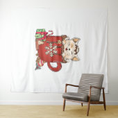 Schattigee Cat Christmas Chocolate Coffee Wandkleed (In Situ (horizontaal))