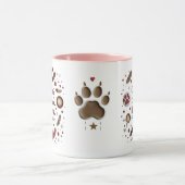 Schattigee Cat Coffee Cup met harten en poten Mok (Midden)