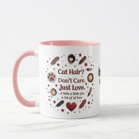Schattigee Cat Coffee Cup met harten en poten Mok (Links)