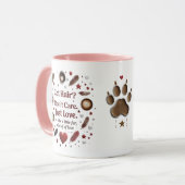 Schattigee Cat Coffee Cup met harten en poten Mok (Voorkant links)