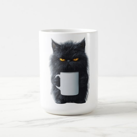 Schattigee Cat Coffee Mok - Keramisch speels desig (Center)