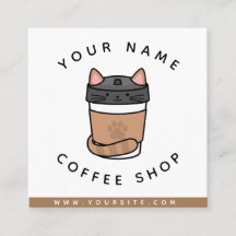 Schattigee Cat Coffee Shop Funny Pet Voeg toe aan 