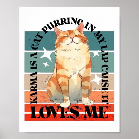 Schattigee Cat Comma - La Kamala Harris voor Presi Poster (Voorkant)