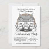 Schattigee Cat Cottage Drop In Housewarming Party Kaart (Voorkant)