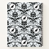 Schattigee Cat Damask gepersonaliseerde polka stip Notitieboek (Achterkant)
