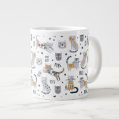 Schattigee Cat Design Mok, Cat Theme Coffee Mok, Grote Koffiekop (Voorkant rechts)