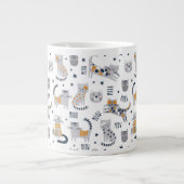 Schattigee Cat Design Mok, Cat Theme Coffee Mok, Grote Koffiekop (Voorkant)