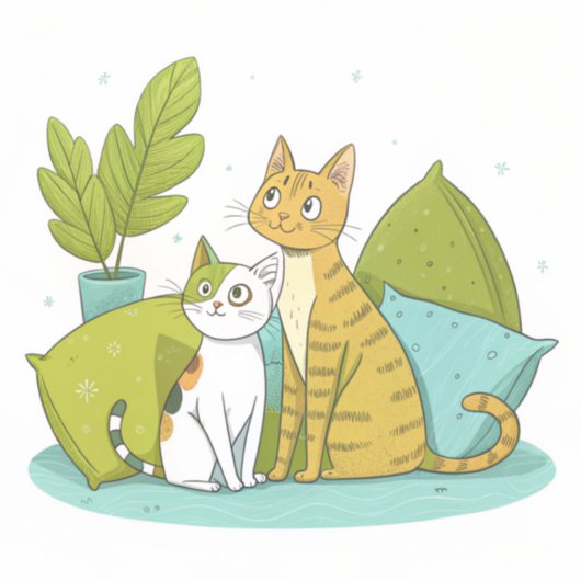 Schattigee Cat Design Sticker (Voorkant)