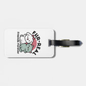 Schattigee Cat & Dog 'Fur-Real Friends Forever' On Bagagelabel (Achterkant horizontaal)