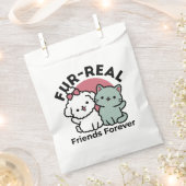 Schattigee Cat & Dog 'Fur-Real Friends Forever' On Bedankzakje (Geknipt)