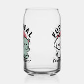Schattigee Cat & Dog 'Fur-Real Friends Forever' On Blikvorm Glas (Links)