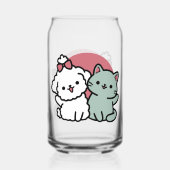 Schattigee Cat & Dog 'Fur-Real Friends Forever' On Blikvorm Glas (Voorkant)
