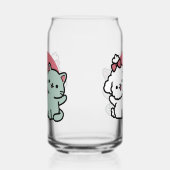 Schattigee Cat & Dog 'Fur-Real Friends Forever' On Blikvorm Glas (Rechts)