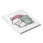Schattigee Cat & Dog 'Fur-Real Friends Forever' On Notitieblok (Schuin)