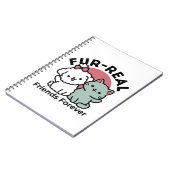 Schattigee Cat & Dog 'Fur-Real Friends Forever' On Notitieboek (Linkerzijde)