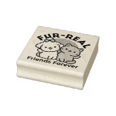 Schattigee Cat & Dog 'Fur-Real Friends Forever' On Rubberstempel (Stempel)