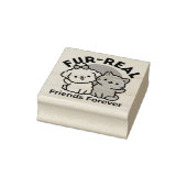 Schattigee Cat & Dog 'Fur-Real Friends Forever' On Rubberstempel (Stempel)
