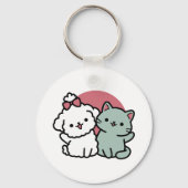 Schattigee Cat & Dog 'Fur-Real Friends Forever' On Sleutelhanger (Voorkant)