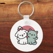 Schattigee Cat & Dog 'Fur-Real Friends Forever' On Sleutelhanger (Achterkant)