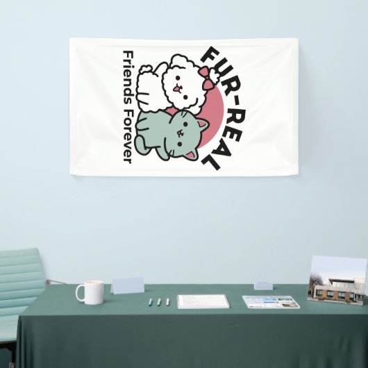 Schattigee Cat & Dog 'Fur-Real Friends Forever' On Spandoek (Beurs)