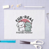 Schattigee Cat & Dog 'Fur-Real Friends Forever' On Tissuepapier (Craft)