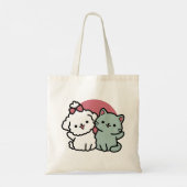 Schattigee Cat & Dog 'Fur-Real Friends Forever' On Tote Bag (Achterkant)