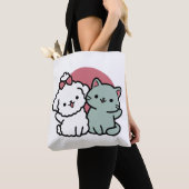 Schattigee Cat & Dog 'Fur-Real Friends Forever' On Tote Bag (Dichtbij)