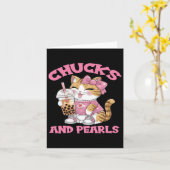 Schattigee Cat Drink Bubble Tea Kitten Lover Kaart (Gele Bloem)