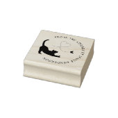 Schattigee Cat Elegant Eenvoudig Boek uit de Bibli Rubberstempel (Stempel)