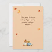 Schattigee Cat en Retro pompoenen Happy Halloween  Feestdagenkaart (Achterkant)